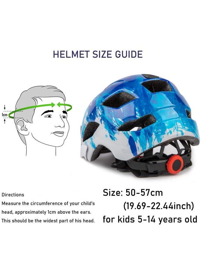 SIFVO Kids Helmet, Kids Bike Helmet Boys and Girls Bike Helmet with Cool Visor Helmet for Kids 5-14, Kids Bike Helmets Youth Bike Helmet Adjustable & Lightweight 50-57cm (Navy Blue) - Image 4