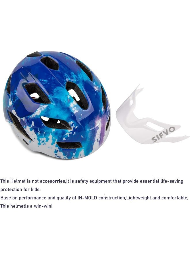 SIFVO Kids Helmet, Kids Bike Helmet Boys and Girls Bike Helmet with Cool Visor Helmet for Kids 5-14, Kids Bike Helmets Youth Bike Helmet Adjustable & Lightweight 50-57cm (Navy Blue) - Image 5