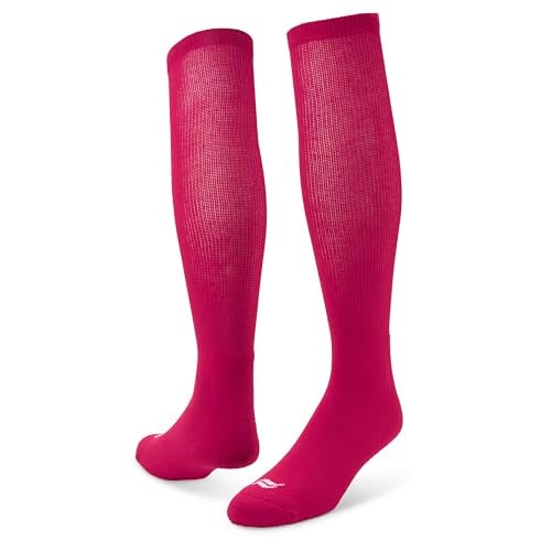 Sof Sole All Sport Over-the-Calf Team Athletic Performance Socks (2 Pair), Medium, Pink - Image 1