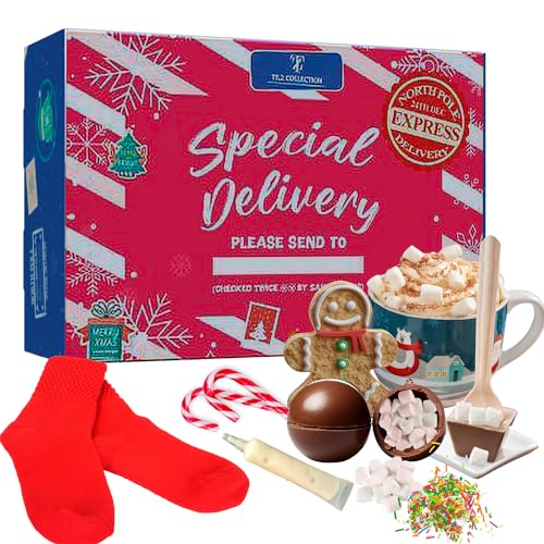 TILZ COLLECTION Hot Chocolate Gift Sets - Hot Chocolate Kit Gifts For Kids, Marshmallows, Mug, Socks, Sprinkles,Hot Cocoa Mix Kids Gifts - Image 2