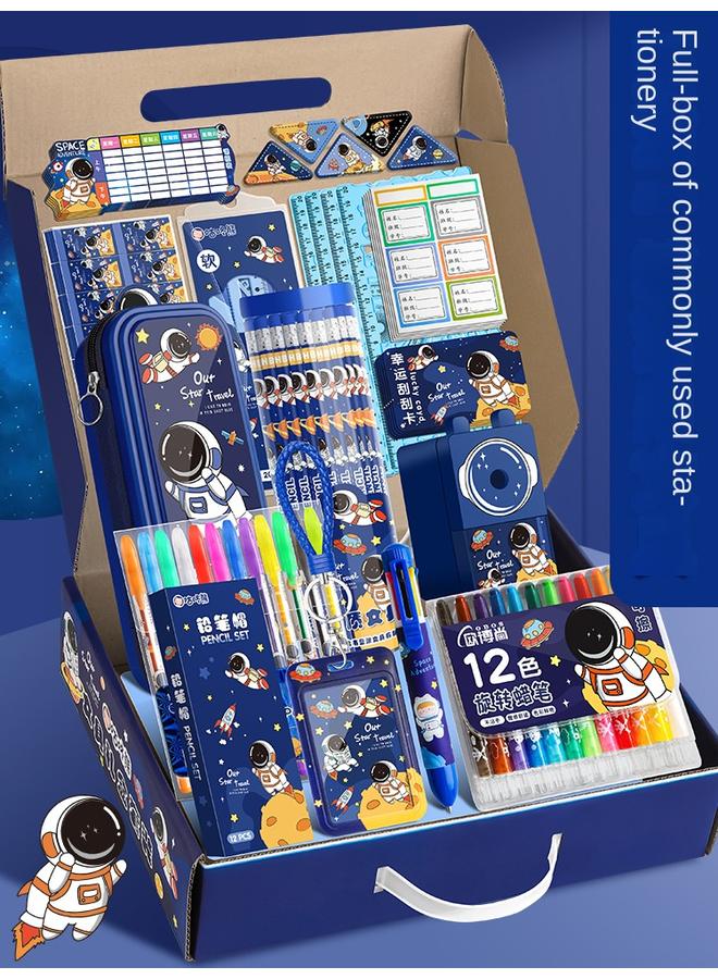 Bluejw Boys' Gift Bag Gift Stationery Suit Gift Box Boys' Primary School Students' Learning Supplies Hand Account Big Gift Bag High Color Value Less - Image 4