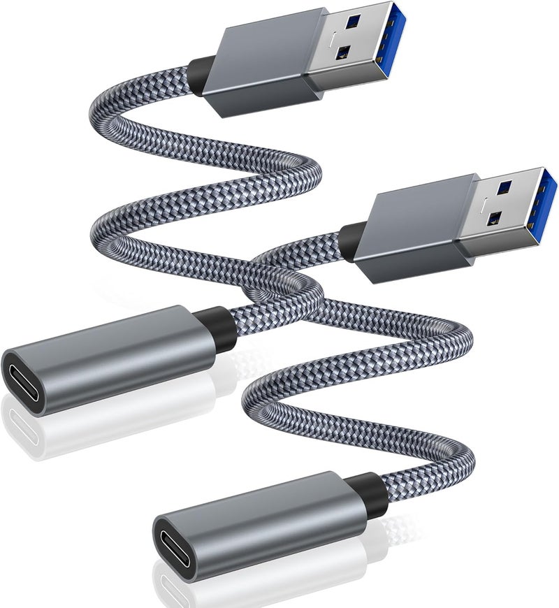 Basesailor USB 3.0 to USB C Adapter 3.3FT 2Pack,USBC Female to A Male Cable,5Gbps 3.1 Type C Charger Connector for Apple iPhone 17 16 16e 15 Pro Max,iPad Air Mini 7,Samsung Galaxy S25 S24,Z Fold Flip - Image 1