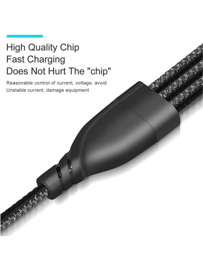 Generic - Multi Charger Cable, 1.2M Nylon Braided 5 in 1 Multi USB A/C Fast Charging Cable, with Micro USB Type C Multi Charger Connector, for Apple, Android Galaxy, Huawei, Sony, Kindle LG - Image 1