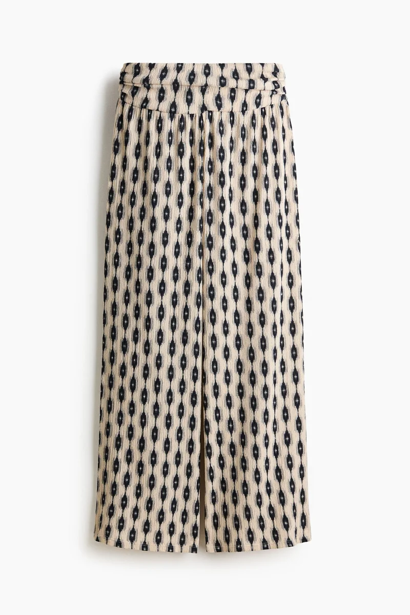 H&M Wide gathered-waist trousers