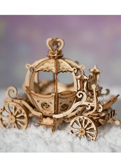 Robotime Rolife Pumpkin Carriage 3D Wooden Puzzle TG302, DIY 3D Puzzles for Adults/Teens, Unique Gift for Craft Hobby and Creative Home Decor  - Image 4