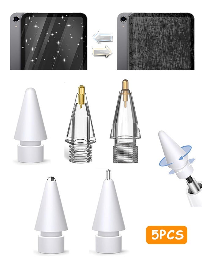 MXN Replacement Pencil Tips for Apple Pencil, 4 Pcs Stylus Tips Compatible Pencil Tips Replacement for Apple Pencil 1st / 2nd Generation, iPencil High Sensitivity Nib for iPad Pen Support Pressure - Sensitive Operation - Image 1
