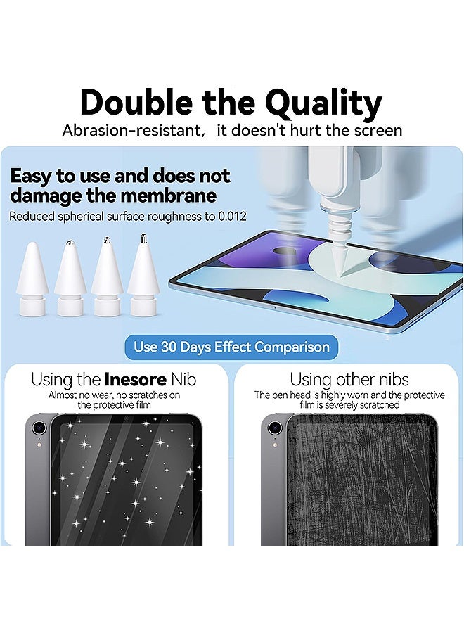 MXN Replacement Pencil Tips for Apple Pencil, 4 Pcs Stylus Tips Compatible Pencil Tips Replacement for Apple Pencil 1st / 2nd Generation, iPencil High Sensitivity Nib for iPad Pen Support Pressure - Sensitive Operation - Image 4