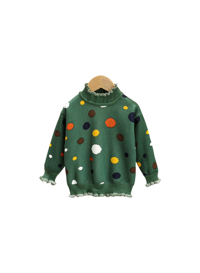 Autumn And Winter One-piece Velvet Thick Sweater New Style Children's Baby Western-style Knitted Sweater With Children's Base - Image 5