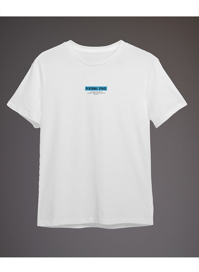 trendyol White Text Printed Regular Cut T-shirt TMNSS24TS00232  - Image 1