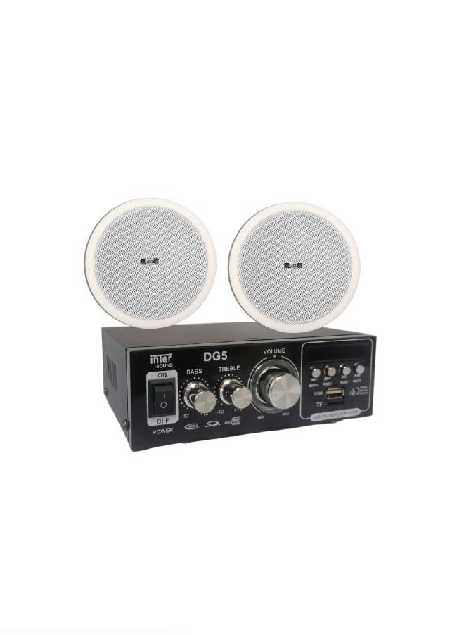 Generic - Sound System 2 30 Watt Ceiling Amplifier Speakers from Inter Sound - Image 1