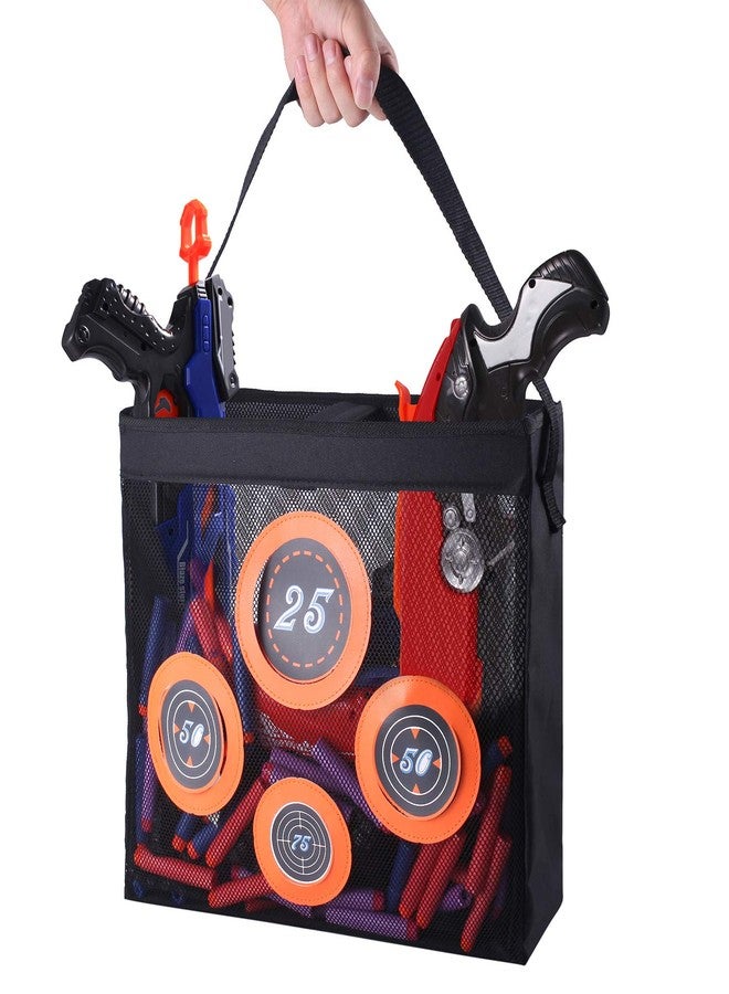 Hely Cancy Portable Shooting Practice Target Toy Storage Mesh Bag Compatible with Nerf Darts for Kids 6+ - Image 4