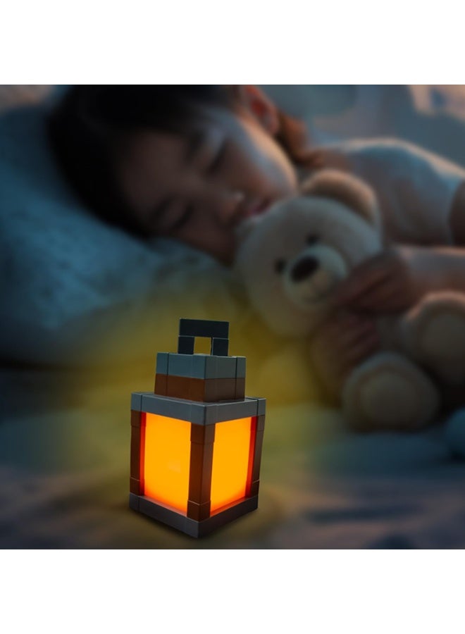 Pixelated Lantern Night Light, LED 16 Colors Changing Hanging Lantern Lamp - Rechargeable Wall Tabletop Night Lights for Gamer Boys Girls Man Bedroom Game Room Wall Decor - Image 5