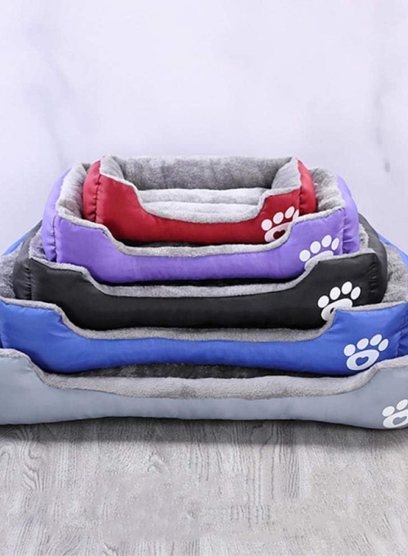 GGOOT Dog beds for small medium kennel things for dogs cushion accessories cat sofa bed pet products fleece warm cushion fluffy mat-Blue_S Learned extensively - Image 4