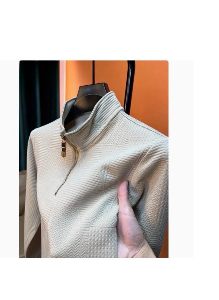 Generic Men's Long Sleeved T-Shirt Lose Casual Pullover Base Hoodie  - Image 1