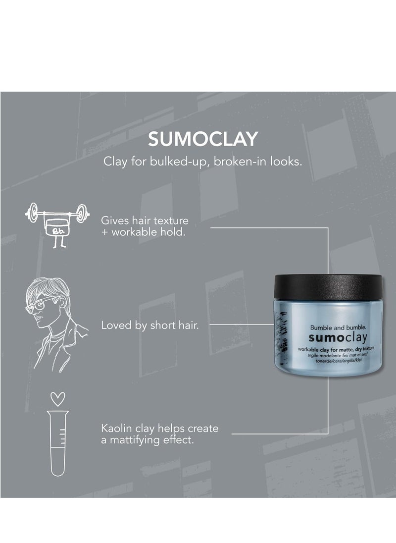 Bumble and Bumble - Bumble and bumble Sumoclay Matte Texture Clay | Workable Texture, Moldable Hold + Matte Finish | Wavy, Straight, 1.5 oz. - Image 1