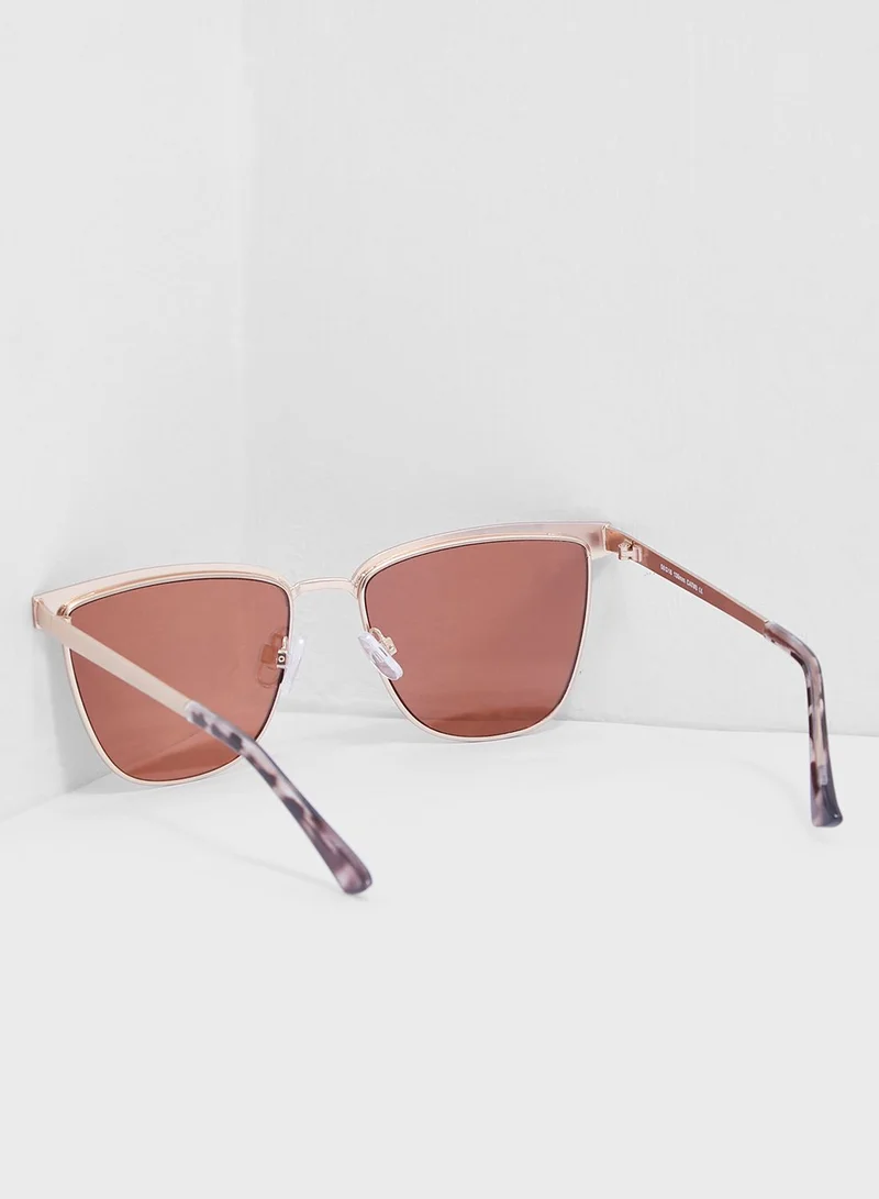 FOREVER 21 Square Mirrored Sunglasses