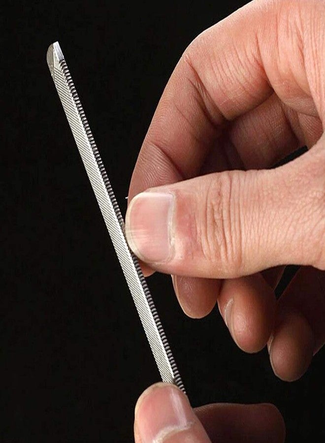 lasenersm 2 Pieces Stainless Steel Nail File 4 Sides Nail File Metal Buffer Fingernails Toenails Manicure Files for Salon and Home(5 Inch) - Image 3