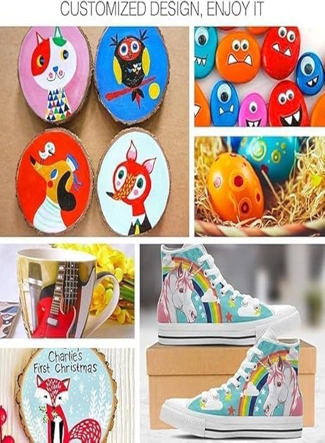 ADOERE أقلام تلوين أكريليك من أدويري، أقلام تلوين فنية برأس متوسط لأعمال يدوية على الزجاج والسيراميك والصخور والخشب والقماش والمعادن والأقمشة، أقلام أكريليك عالية الصبغة (متعددة الألوان) (عبوة من 24 قلمًا) - Image 5