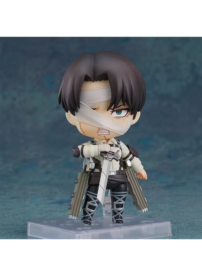 عام هجوم على تيتان ليفي المنقولة استبدال الوجه دمية نموذج الديكور سطح المكتب الديكور لعبة هدية للعائلة والأصدقاء - Image 1