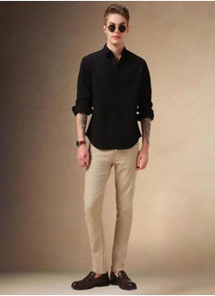 Dennis Lingo Button-Down Collar Plain Long Sleeve Shirt by Styli  - Image 4
