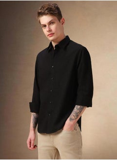Dennis Lingo Button-Down Collar Plain Long Sleeve Shirt by Styli  - Image 1