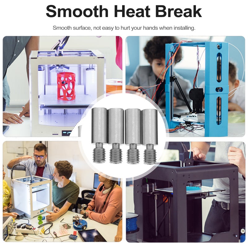 4pcs 3D Printer Heat Break Throat Supper Smooth Heatbreak 3D Printer Accessories - Image 3