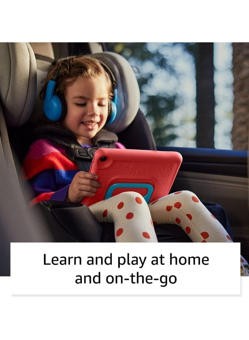 REBENUO Fire Kids 7 tablet for children, 8-inch screen, equipped with 3GB RAM and 16GB storage space, with a durable shock-resistant cover (red) - Image 3