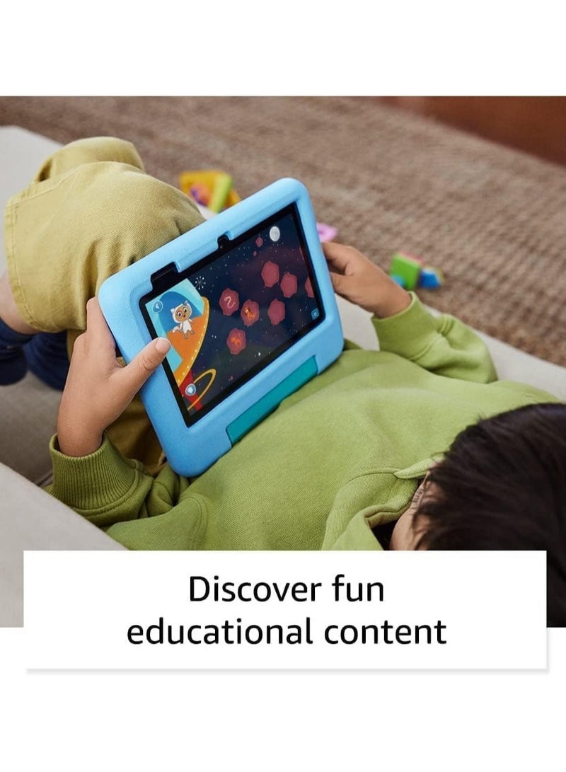 REBENUO Fire Kids 7 tablet for children, 8-inch screen, equipped with 3GB RAM and 16GB storage space, with a durable shock-resistant cover (red) - Image 4