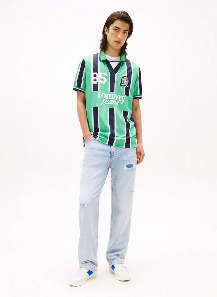 TOMMY JEANS  Heritage Graphic Interlock Polo Shirt for Men | Best Price UAE