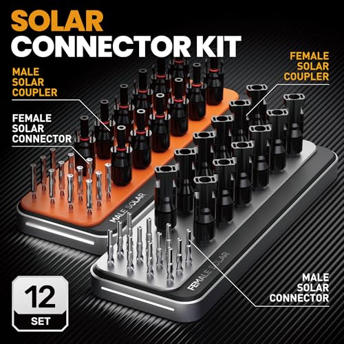 SOMELINE Solar Connector Crimping Tool Kit, 14-10 AWG Crimper for Solar Panel Cable Wire with 12 Pairs Solar Connectors and Spanners, Solar Installation Assembly Tools - Solar Panel Connectors - Image 4