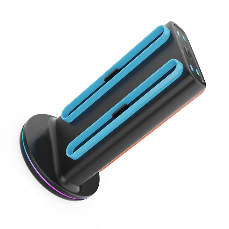 محطة شحن مغناطيسية لجهاز Switch 2 مع شحن سريع ومؤشر LED ومواضئ إضاءة 9 - لون أسود - Image 5