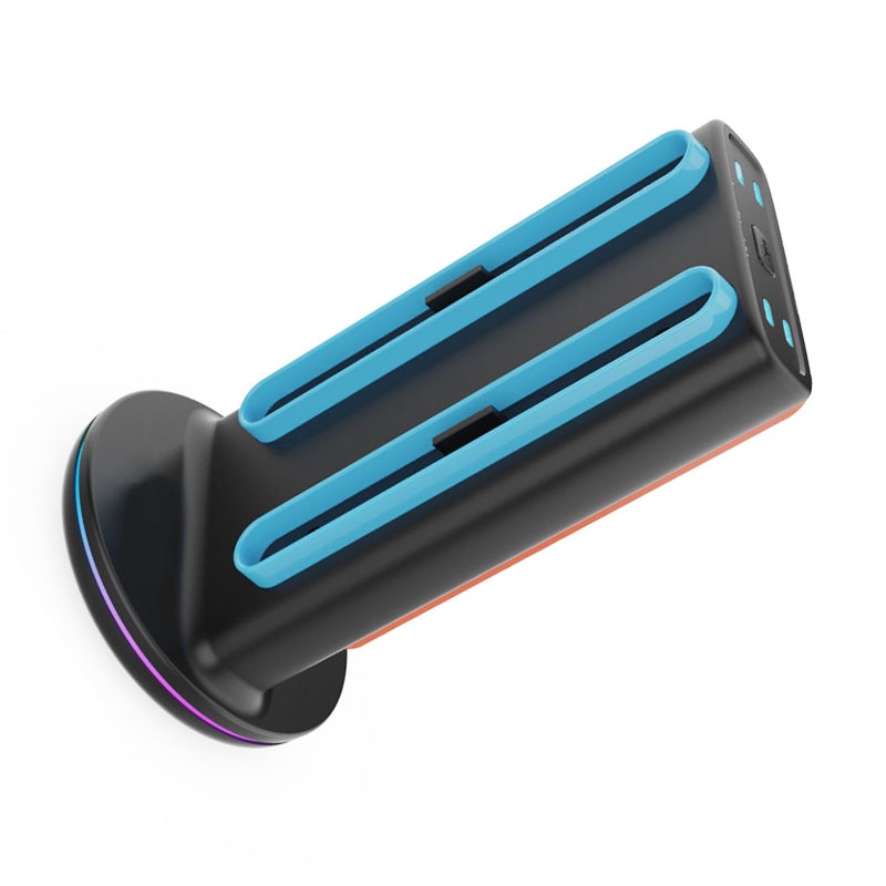 محطة شحن مغناطيسية لجهاز Switch 2 مع شحن سريع ومؤشر LED ومواضئ إضاءة 9 - لون أسود - Image 4