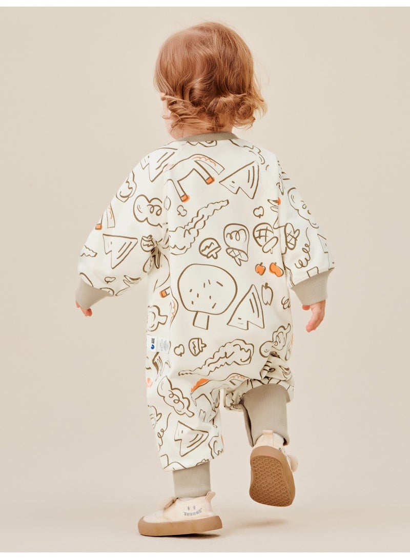 ميني بالا غابرة لرضع غير منفصلة جنسياً بتصاميم كرتونية متشوقة، معاطف ذات أنابيب، إغلاق بمحجبات، قطعة مريحة ومتينة، مثالية للخروج والارتداء اليومي غابرة رضيع - Image 3