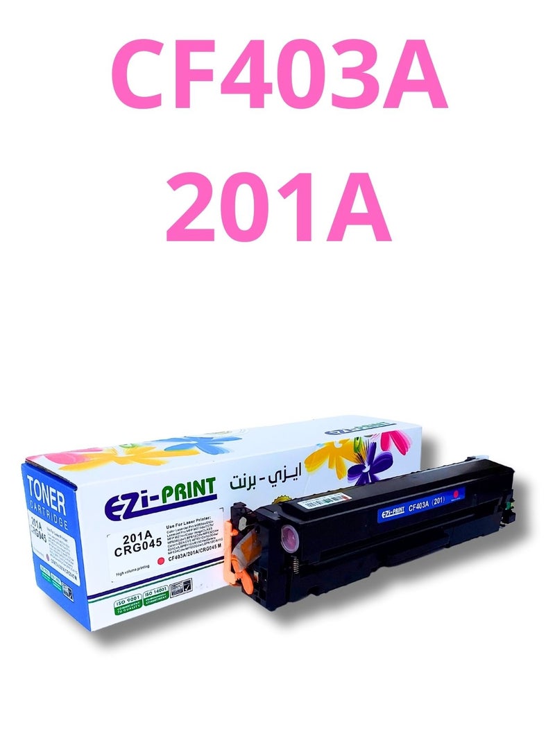 ايزي برنت حبر طابعة ليزر CF403A احمر (ماجنتا) من طقم 201A بديل لطابعات اتش بي ليزر جيت برو (MFP M277dw, M277n, M277c6, M274n, M252dw, M252n) - Image 1