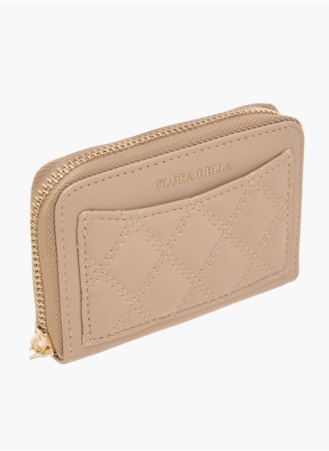 Flora Bella By Shoexpress Womens Quilted Zip Around Wallet  - Image 3