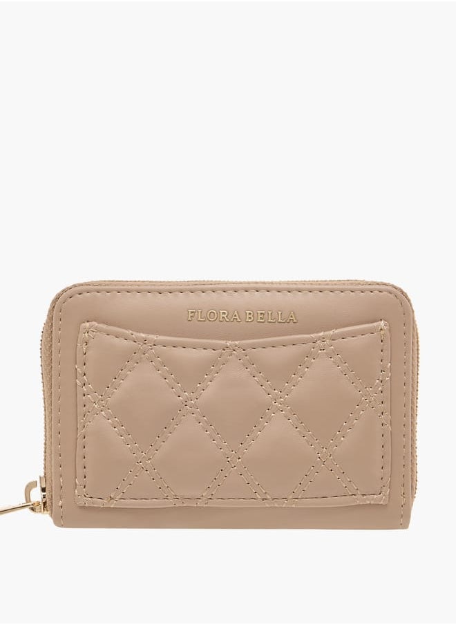 Flora Bella By Shoexpress Womens Quilted Zip Around Wallet  - Image 1