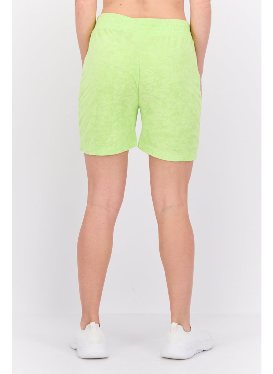 Juicy Couture Women Pull On Textured Basic Shorts, Lime Green  - Image 3