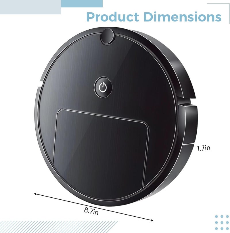 Automated Floor Cleaner, USB Charging Robotic Device, Minimalist Construction, Perfect for Tile, Linoleum, and Concrete, Hush Function, Prolonged Energy Reserve, 1.7-Inch / 4.2-Cm Slight Build - Image 4