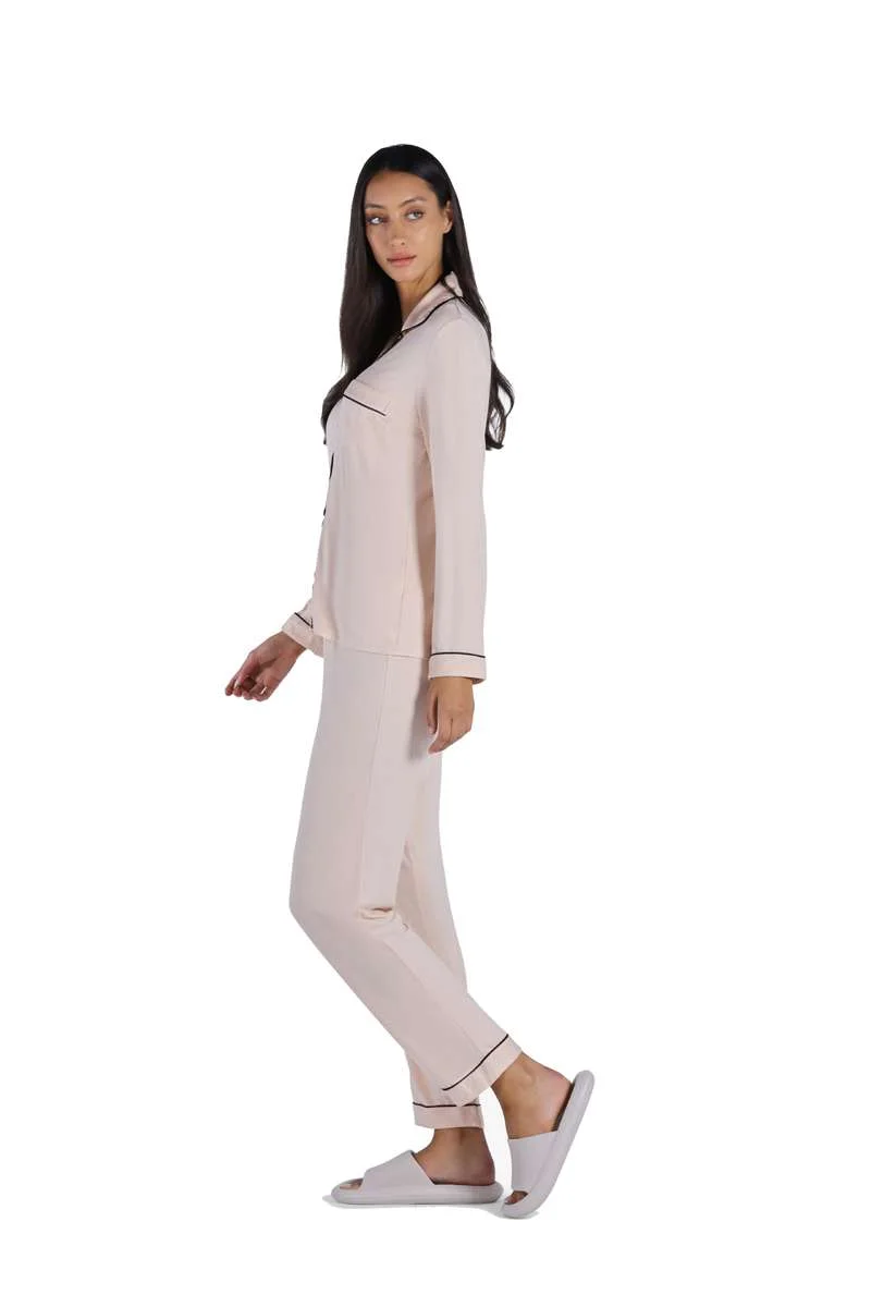 Yeseco  Nude Night Suit Set – Super Soft Bamboo Viscose Shirt & Pajama for Women | Best Price UAE