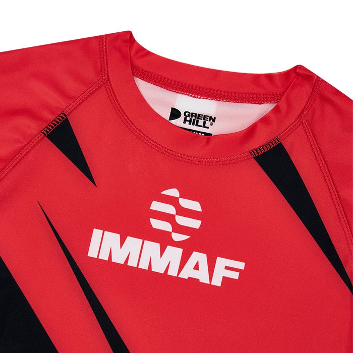 GREEN HILL Rash Guard IMMAF Approved - Red/White - S - Image 4