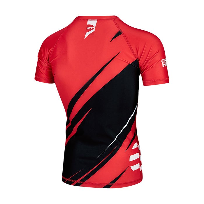 GREEN HILL Rash Guard IMMAF Approved - Red/White - S - Image 2