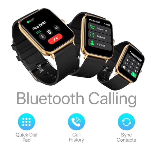 Fire-Boltt Ninja Call Pro Bluetooth Calling Smart Watch, 1.69″ HD Display,Dual Chip,AI Voice Assistant, 120+ Sports Modes, SpO2 & Heart Rate Monitor, Fitness Tracker Smartwatch for Men & Women - Black - Image 3