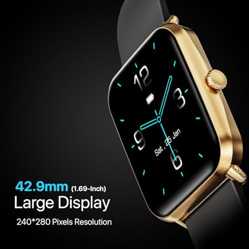 Fire-Boltt Ninja Call Pro Bluetooth Calling Smart Watch, 1.69″ HD Display,Dual Chip,AI Voice Assistant, 120+ Sports Modes, SpO2 & Heart Rate Monitor, Fitness Tracker Smartwatch for Men & Women - Black - Image 4