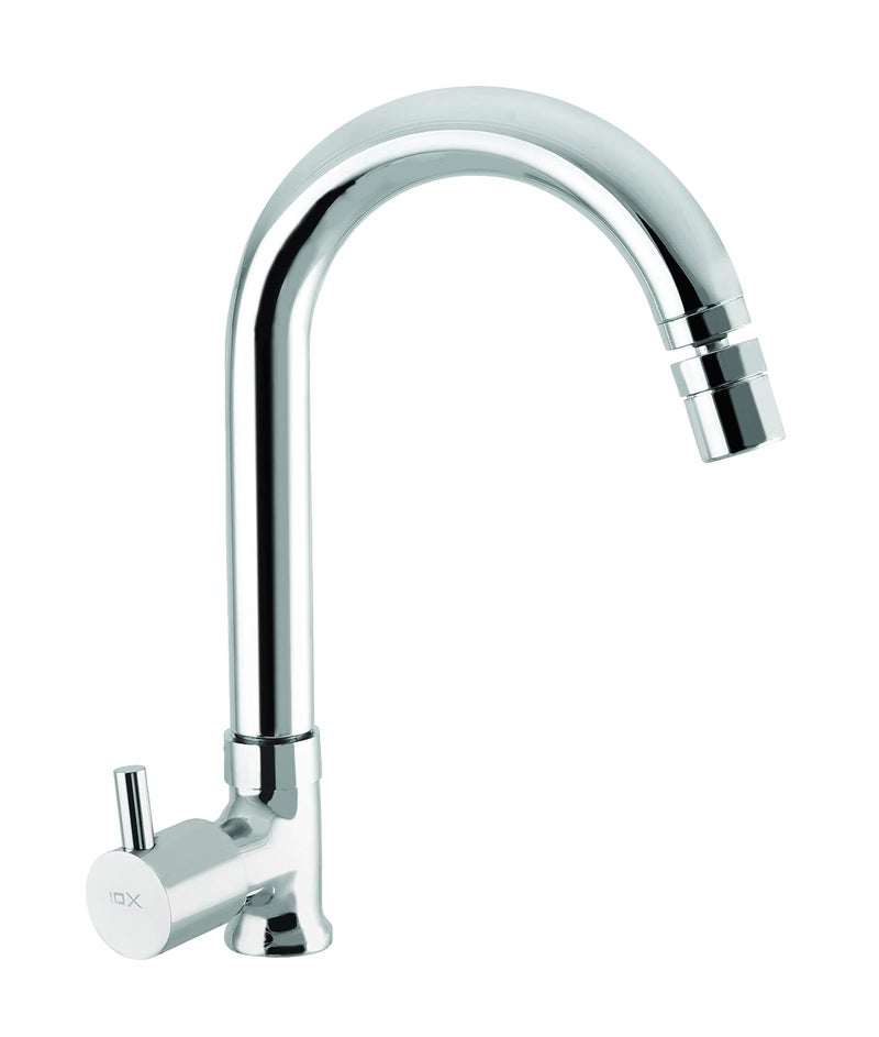 10X Brass Swan Neck Tap FLPR-8965 Neck Rotatable Table Mount Chrome Plated - Image 1
