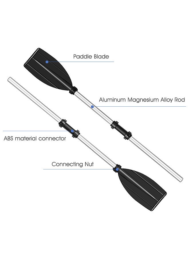 Generic 125cm Kayak Paddles Aluminum Magnesium Alloy Lightweight Paddles Detachable Kayaking Paddles - Image 2