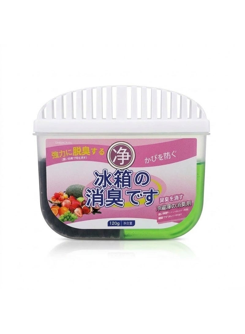 Dual-Action Refrigerator Deodorizer Box with Activated Charcoal & Plant Polyphenols Gel - Image 2
