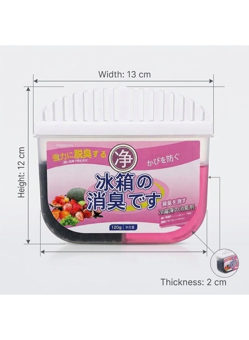 Dual-Action Refrigerator Deodorizer Box with Activated Charcoal & Plant Polyphenols Gel - Image 3