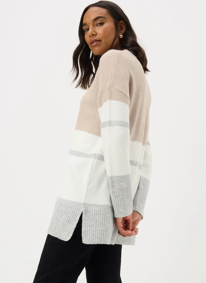 Matalan Beige Block Tunic Jumper