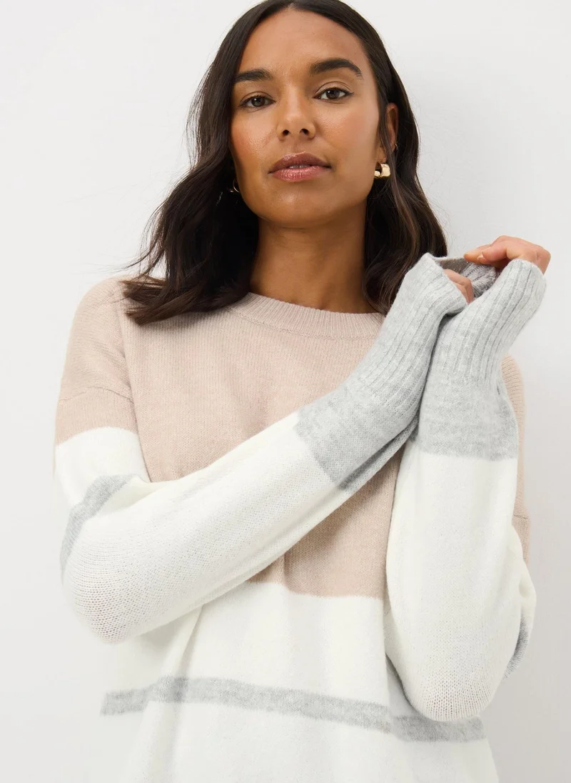 Matalan Beige Block Tunic Jumper
