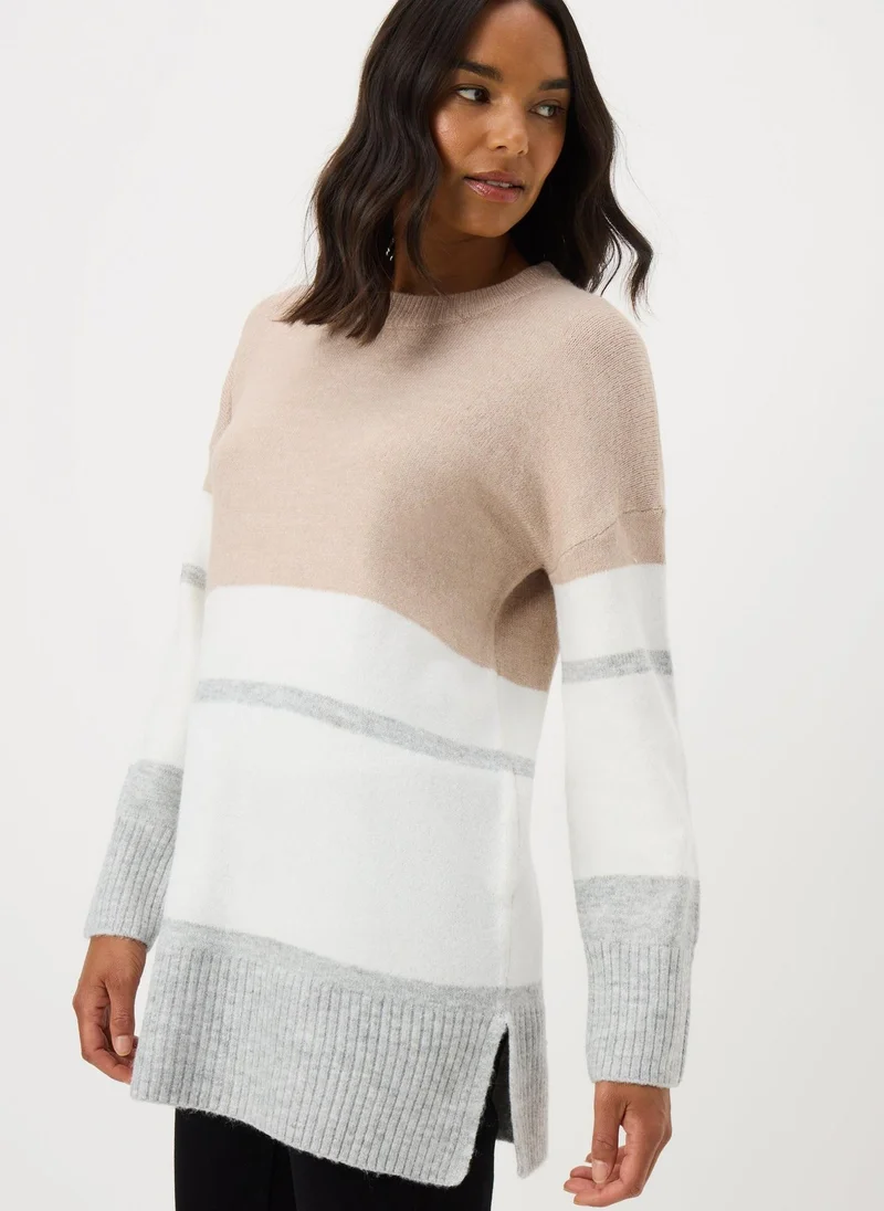 Matalan Beige Block Tunic Jumper